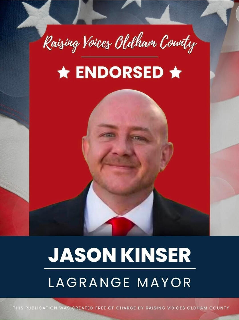 Endorsed by Oldham County Fraternal order of Police! Endorsed by Oldham County Fraternal Order of Police!