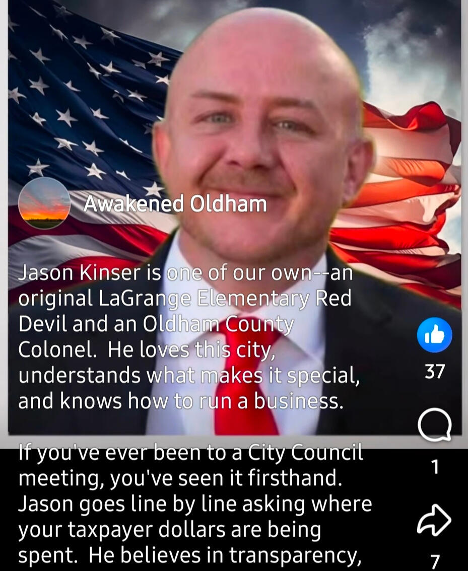 Endorsed by Oldham County Fraternal order of Police! Endorsed by Oldham County Fraternal Order of Police!